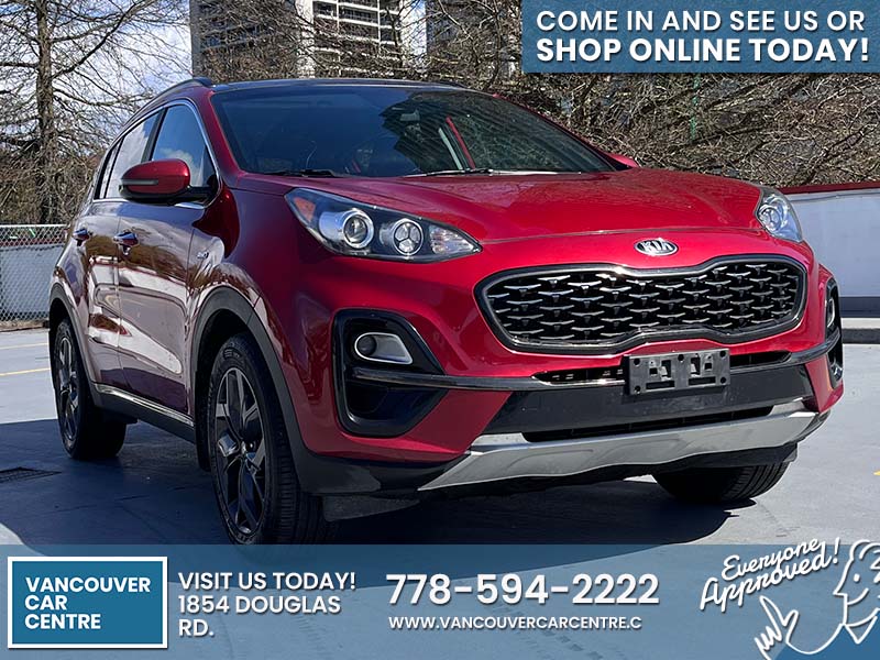 Used SUV 2021 Kia Sportage Red for sale in Vancouver